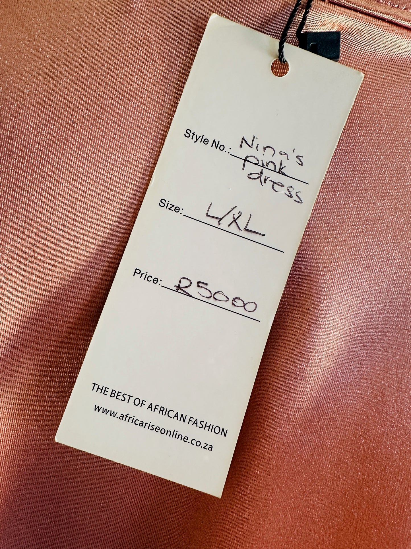Nina's Rosé Luxe Ruched Dress