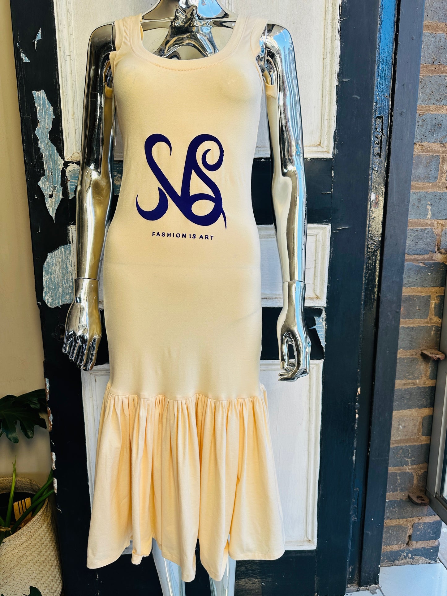 Nina Sedumedi Logo Layered Dress