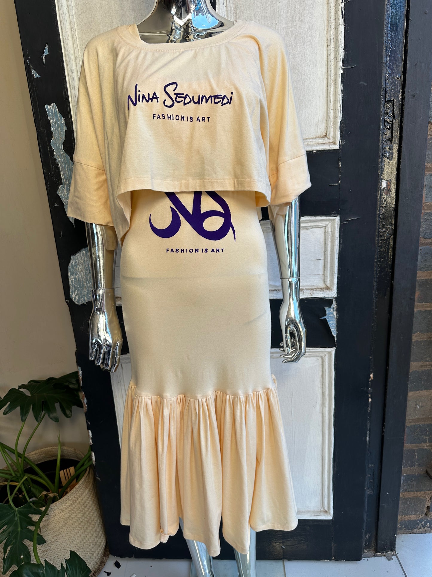 Nina Sedumedi Logo Layered Dress