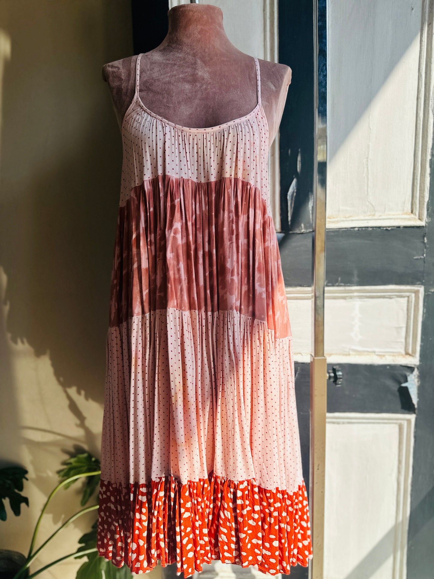 Nina's Blush Sunset Tiered Dress
