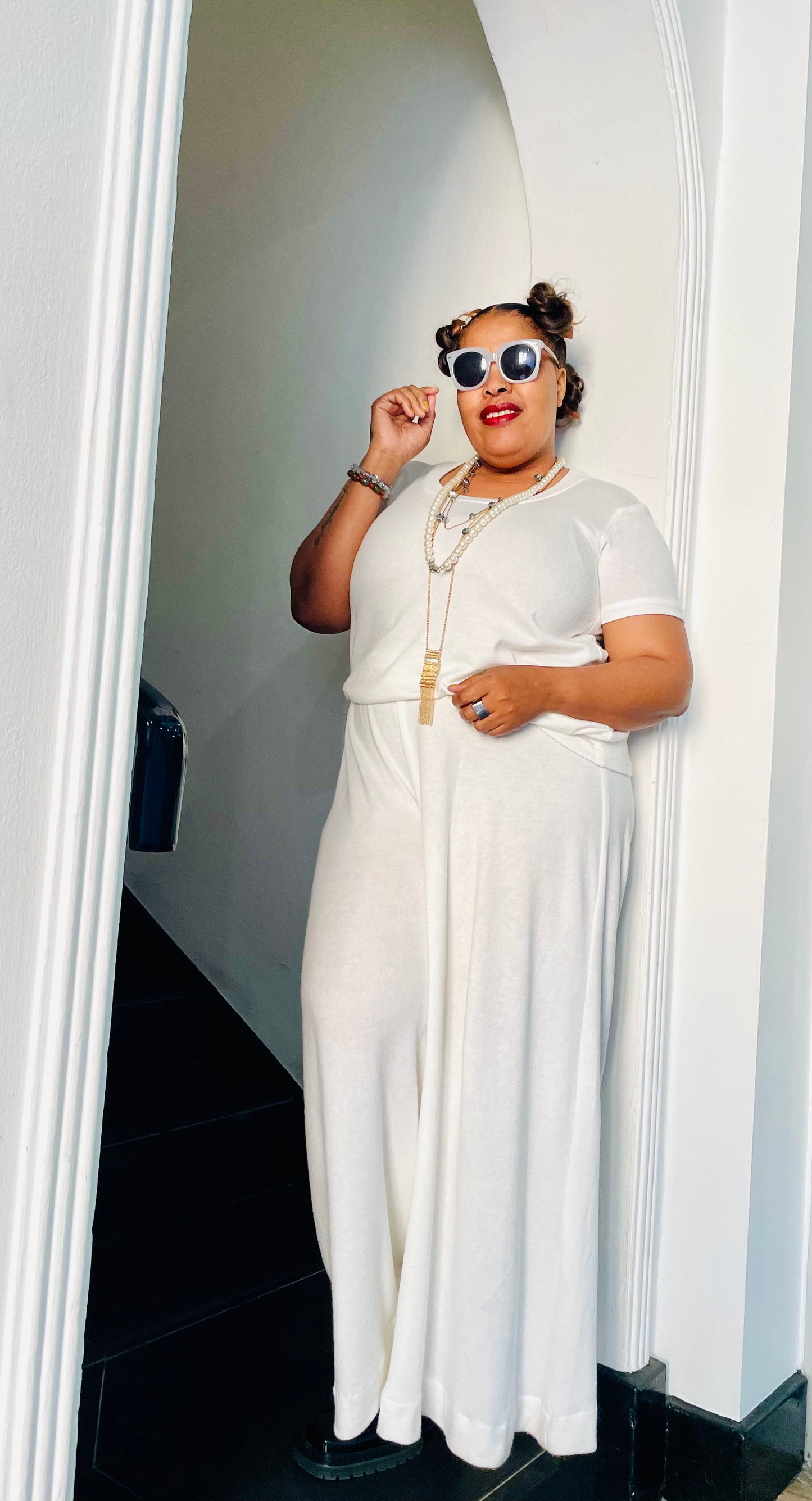 Cashmere Palazzo pants and T-shirt Set