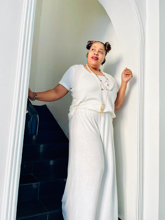 Cashmere Palazzo pants and T-shirt Set