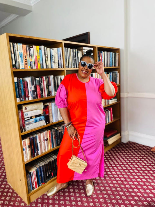 Pink and orange paradise dress